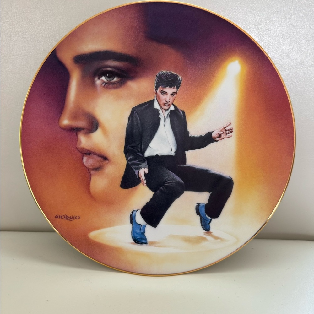 1992 “Blue Suede Shoes” by Nate Giorgio Limited Edition Gold Rimmed Plate
